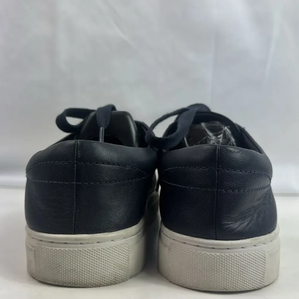 Tory Burch Amalia T-Logo Navy Blue Leather Low Top Women’s Sneakers
